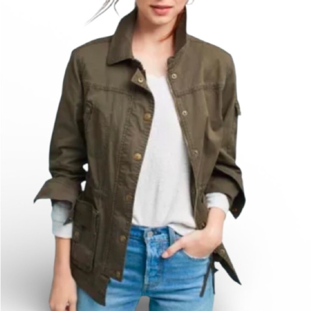 Anthropologie Marrakech cargo army green jacket XS
